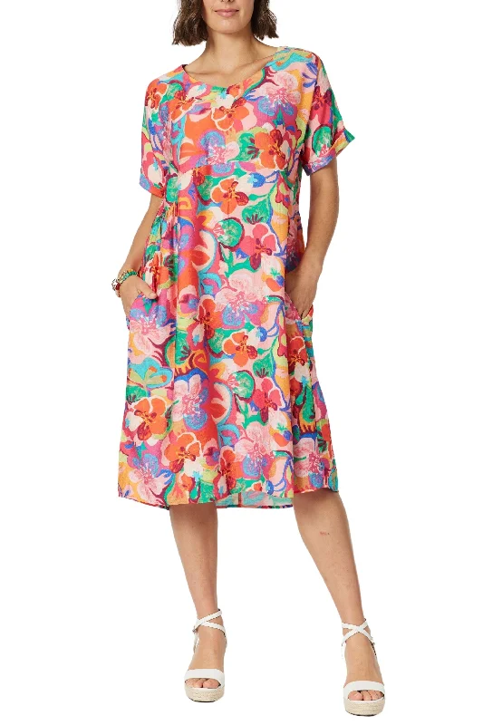 cocktail dress with floral print-GARDEN PARTY DRESS - 45876C