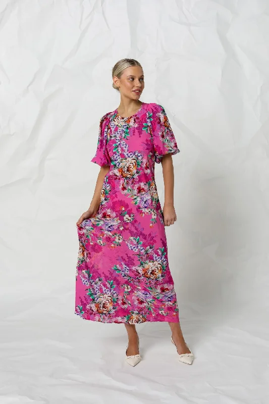 vintage style floral maxi dress-Rebecca Maxi Dress