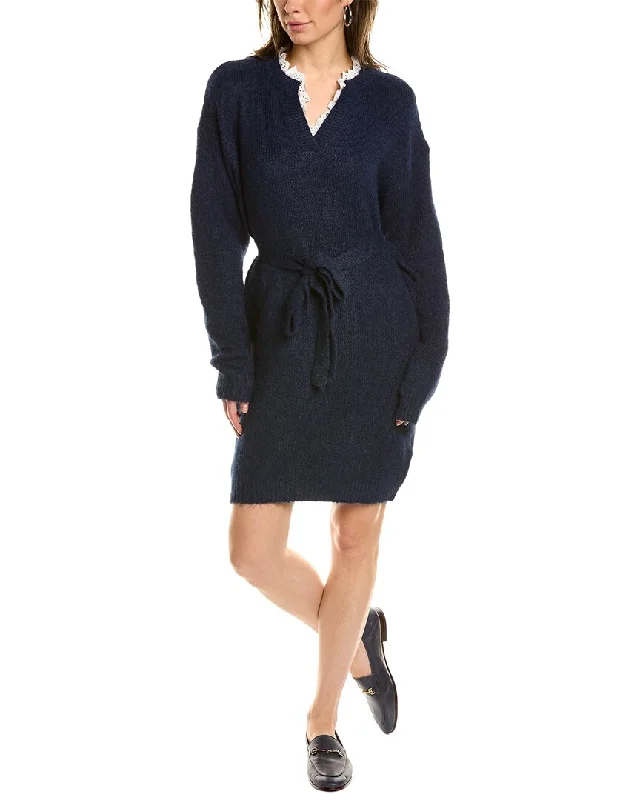 mini dress with side slit-ANNA KAY Wool-Blend Mini Dress