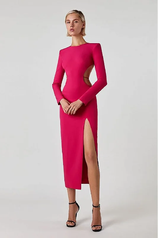 high split midi dress-Azale Midi Dress