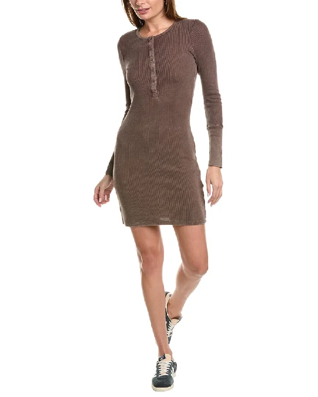 mini dress with lace-Splendid Forever Henley Mini Dress