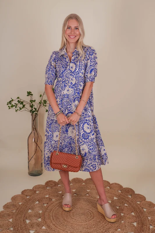 boho smocked midi dress-RESTOCK: Flying First Class Midi Dress