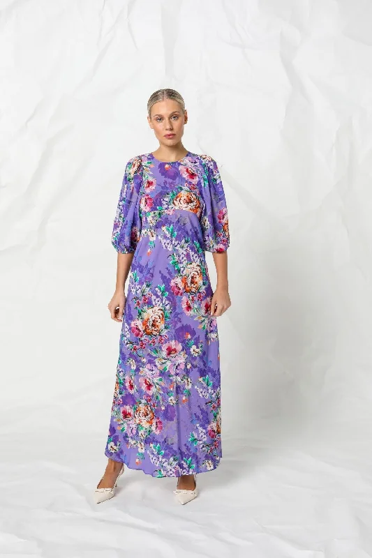 boho floral print tiered maxi dress-Angela Maxi Dress