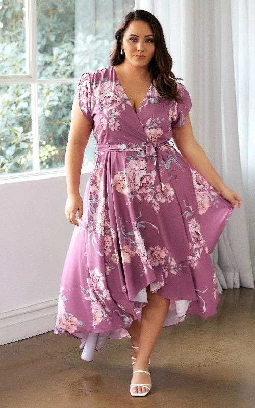 vintage style floral maxi dress-Erin Maxi Dress - Mauve Floral