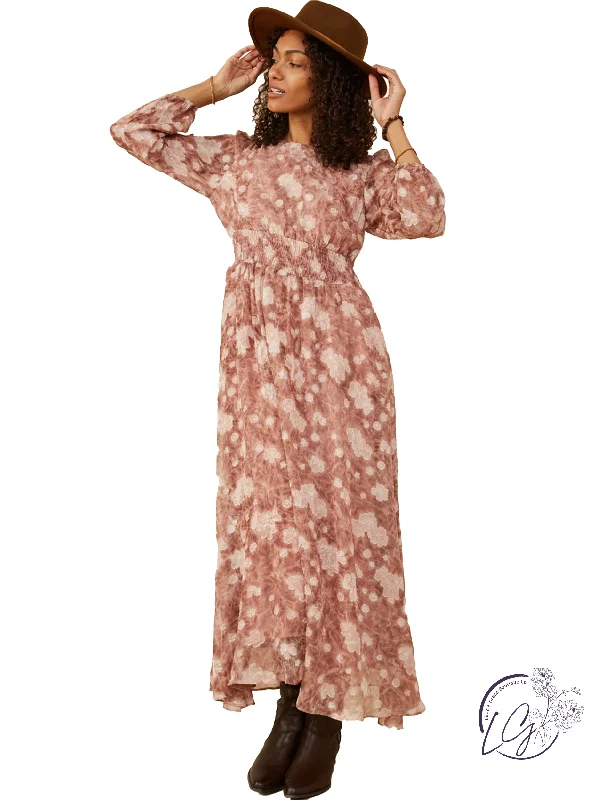 floral smocked waist maxi dress-Sky Holds Us Maxi Dress