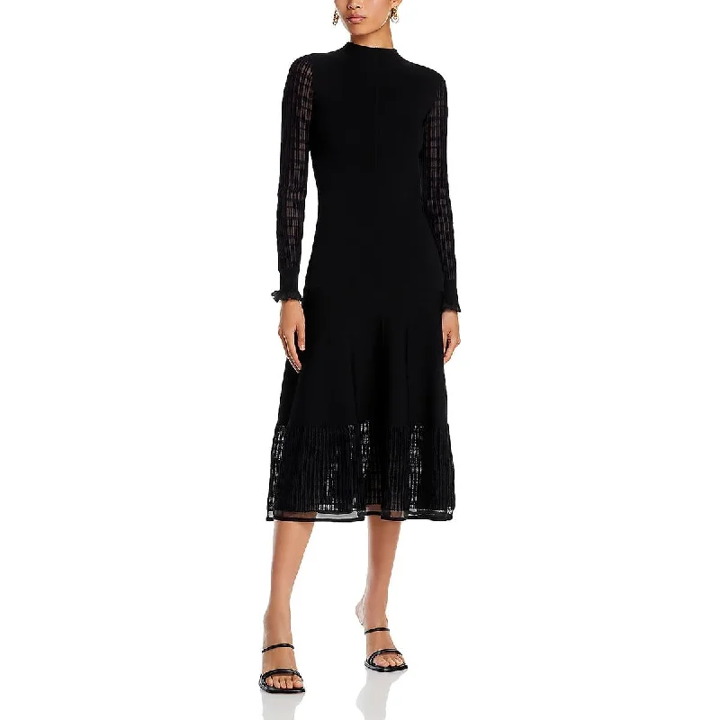 flowy midi dress-Ottoman Womens Knit Midi Sweaterdress