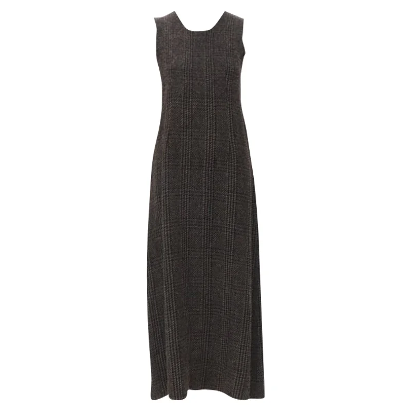 fitted midi dress-Comme Des Garcons boiled wool tweed edge midi dress