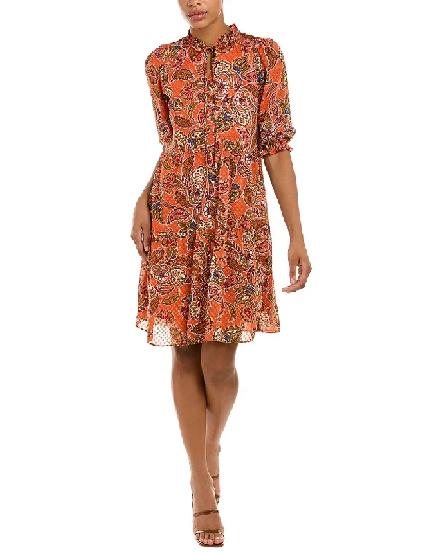 mini dress with belt-Nanette Lepore Paisley Mini Dress