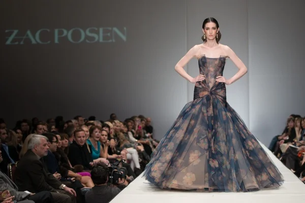 Floral Chiffon Evening Dress