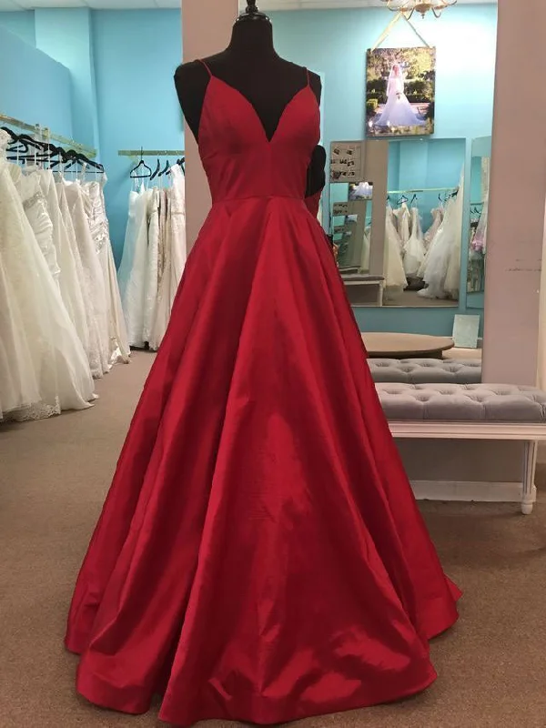 evening gown with cape-Spaghetti Straps Long Prom Dresses Under 100