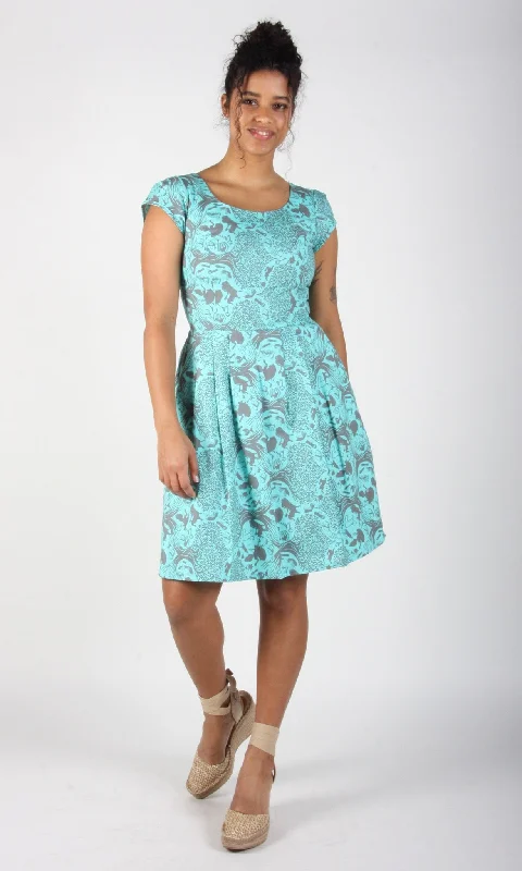 sleeveless cocktail dress-Gallinule Dress - Tea Party Tumble