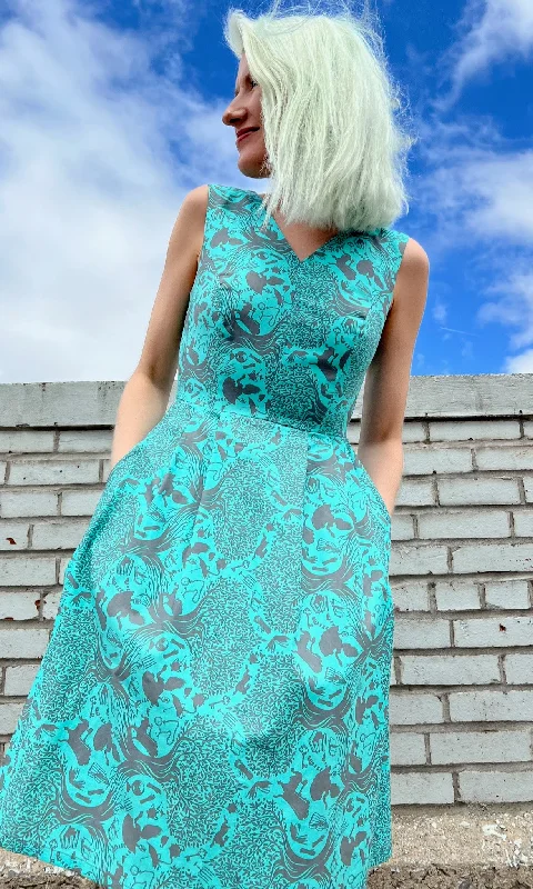 strapless cocktail dress-Wood Snipe Dress - Tea Party Tumble